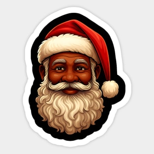 Black Santa, African American Santa Sticker